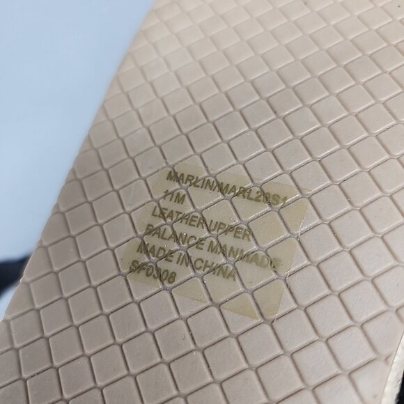 NWOB Steve Madden Marlin Black Leather Sandals Size 11 Shoes - Picture 6 of 6